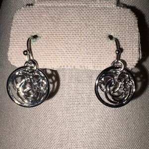 Lia Sophia Silver Swirl Earrings
